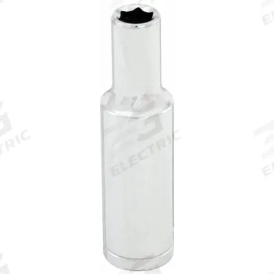 WESTWARD Socket: SAE, 3/8 in Drive Size, 11/32 in Socket Size, 6-Point, Deep, Chrome - 3/8" Drive Hand Sockets