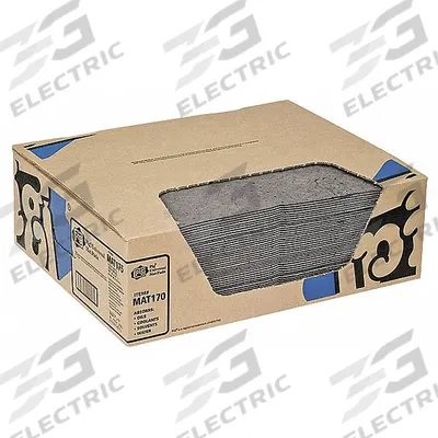 PIG Sorbent Pad: 28 3/16 oz Volume Absorbed Per Pad, 20 in x 15 in Pad Size (L x W) - Sorbent Pads