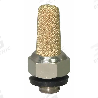 SPEEDAIRE Exhaust Muffler: 3/16 in, 5/16 in Hex Size, Nickel Plated Steel, Bronze - Pneumatic Exhaust Mufflers