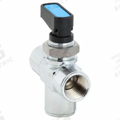AIGNEP USA Manual Three-Way Ball Valve: 1/4 in, Chrome-Plated Brass, FNPT x FNPT x FNPT - Mini T-Port Brass Ball Valves