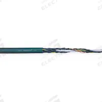 CHAINFLEX Control Cable: 20 AWG, 18 Conductors, 25 ft, PVC Jacket, 600 V (MPN CF5-05-18-25). Key specifications — Conductor Material: Copper; Conductor Configuration: Single; Minimum Bend Radius Factor - Fixed: 4 x OD; Minimum Bend Radius Factor - Flexible: 5 x OD; Includes Ground: Yes; Minimum Bend Radius Factor - E-Chain: 6.8 x OD; Resistance Properties: Oil and Grease Resistant; Standards: CE.