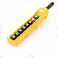 KH INDUSTRIES Pendant Control Station: (8) Push Buttons, 1NO/1NC, On/Off, NEMA 4/4X (MPN CPH08-A3C-000A). Key specifications — AC Contact Rating: 5 A @ 125/240 V; Action: Momentary/Momentary/Momentary/Momentary/Momentary/Momentary/Momentary/Momentary; DC Contact Rating: 2 A @ 24 V; Enclosure Material: Thermoplastic; Hub Style: Dead-End; Legend: On/Off; Operator Configuration: (8) Push Buttons; Brand: KH INDUSTRIES.