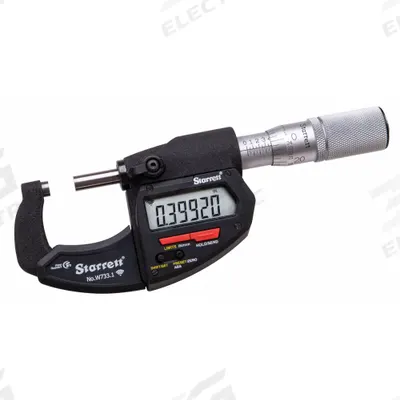 STARRETT Wireless Digital Micrometer: 1 in to 2 in /25.4 mm to 50.8 mm, Inch/Metric - Micrometers without SPC Output for Harsh Environments