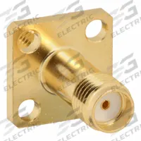 POMONA SMA Female Panel Mount Adapter: SMA Female Panel Mount Adapter, 1000 Vrms, Beryllium Copper (MPN 72973). Key specifications — Manufacturer Part Number: 72973; Housing Material: Brass; Product Type: SMA Female Panel Mount Adapter; Voltage Rating: 1000 Vrms; Brand: POMONA.