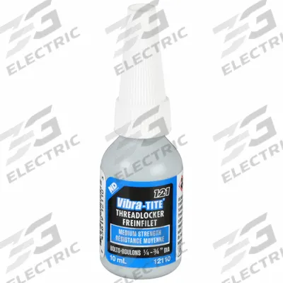 VIBRA-TITE Medium-Strength Threadlocker: 121, Blue, High-Temp Resistant, 0.34 fl oz - Medium-Strength Threadlockers (Blue)