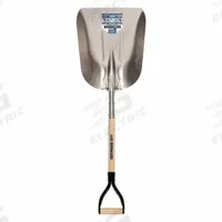 SEYMOUR MIDWEST Scoop Shovel: Aluminum, 15 1/2 in Blade Wd, 20 in Blade Lg, 0.8 in Gauge, Wood (MPN 49270). Key specifications — attr979006: Aluminum; attr979016: Scoop Shovel; attr979009: SEYMOUR MIDWEST; attr979010: Natural.