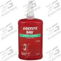 LOCTITE Retaining Compound: 640, 8.5 fl oz, Bottle, Green, Extended Working Time (MPN 135521). Key specifications — Color: Green.