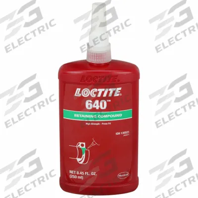 LOCTITE Retaining Compound: 640, 8.5 fl oz, Bottle, Green - Extended Working Time Retaining Compounds