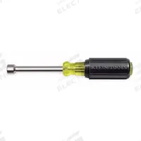 KLEIN TOOLS Hollow Round Shank Nut Driver: Straight, SAE, With Magnetized Tip, Std, 3/8 in Tip Size (MPN 630-3/8M). Key specifications — attr1214485: Round; attr1214505: KLEIN TOOLS.