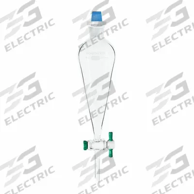 APPROVED VENDOR Separatory Funnel: Borosilicate Glass, 500 mL, 22 mm, 75 mm Stem Lg - Separatory Funnels