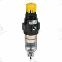 PARKER Filter Regulator: 14 Series, 1/4 in NPT, 18 scfm, 5 micron, 0 psig to 125 psig, Auto Drain (MPN 14E15B13FC). Key specifications — attr109419: PARKER; attr109429: Zinc; attr109463: No; attr109467: Nitrile; attr109468: 14.
