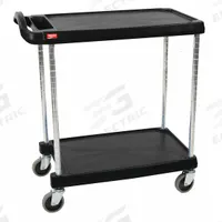 Laboratory Utility Cart: 40 1/4 in Overall Lg, 27 3/4 in Overall Wd, 36 7/8 in Overall Ht, Polymer (MPN GRMY2636-25BL). Key specifications — Brand: INSTOCK; Product Type: Lab Cart; Includes: (2) Shelves; Cart Material: Polymer.