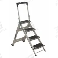 LOUISVILLE LADDER Step Stool: 4 Steps, 4.6 ft Overall Ht, 300 lb Load Cap, Aluminum (MPN L-2011-04). Key specifications — Brand: LOUISVILLE LADDER; Color: Silver.
