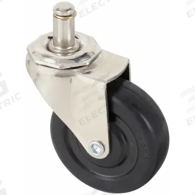 APPROVED VENDOR Stem Caster: Swivel, No Brake, 2 1/2 in Wheel Dia., 7/8 in Wheel Wd, Rubber - General Purpose Friction-Ring Stem Casters