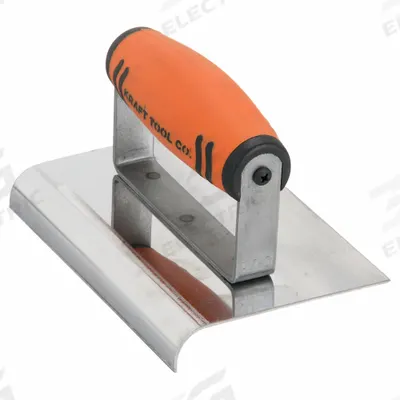 KRAFT TOOL Concrete Sidewalk Edger: Stainless Steel, 6 in Blade Lg, 4 in Blade Wd - Handheld Edgers