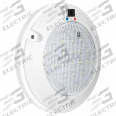 MAXXIMA Vehicle Dome Light: Round, 12.8V DC, LED, Red/White, White, 5 7/8 in Overall Dia, Bolt (MPN M84434RW-A). Key specifications — Lens Color: Red; Mount Type: Bolt; Electrical Connection: Blunt Cut Wires; Housing Color: White; Brand: MAXXIMA; Operating Voltage: 12.8V DC; Mount Style: Surface.