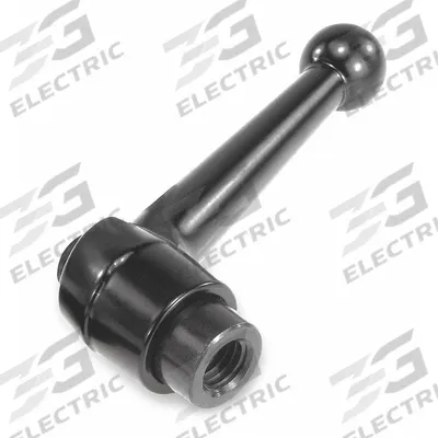 KIPP Adjustable Handle: Zinc w/ SS Thread, M12 - Ball-Style Adjustable Handles with Threaded Hole