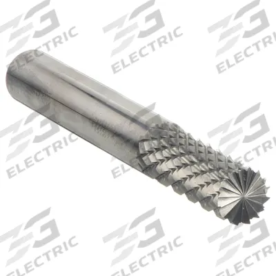 WIDIA METAL REMOVAL Carbide Bur: Cylinder with End Cut, SB-1, Double Cut, 1/4" x 5/8" Head - Double-Cut End-Cut Cylinder Burs