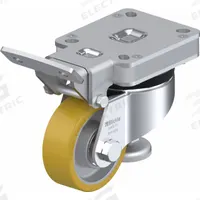 BLICKLE Plate Caster: Polyurethane Tread, Steel, 80 mm Wheel Dia, 122 mm Mounting Ht, Swivel, Slot (MPN 889813). Key specifications — Brand: BLICKLE.