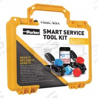 PARKER Smart Refrigerant Probe Kit: Pressure/Temp, Pressure/Temp, 0 psi to 700 psi, Bluetooth (MPN SSTK-PARKER). Key specifications — Includes: Carrying Case; App Compatibility: SMART Service; Measures: Pressure/Temperature; Series: SMART Service Tools; Brand: PARKER.