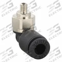 LEGRIS Push-Fit Elbow Fitting: 4 mm OD x 3 mm Pipe Size, Push-to-Connect x Metric, Black, 10 PK (MPN 3199 04 09). Key specifications — Brand: LEGRIS.