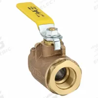APOLLO Manual Two-Way Ball Valve: 1 in, Bronze, Straight, Female SAE x Female SAE, Full Port, Lever (MPN 7790501). Key specifications — Brand: APOLLO; Handle: Lever.