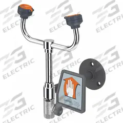 GUARDIAN EQUIPMENT Plumbed Eyewash: Std, Wall Mnt, Eyes Coverage, No Bowl, Chrome-Plated Brass Pipe (MPN G1819). Key specifications — attr474381: Push Plate; attr553359: Center; attr474383: GUARDIAN EQUIPMENT.
