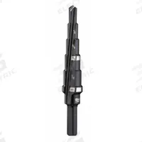 MILWAUKEE Step Drill Bit: 3/16" to 1/2", Black Oxide HSS, 3-Flats Shank (MPN 48-89-9202). Key specifications — attr1234936: Not Impact Rated.
