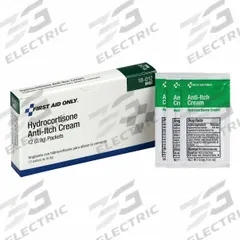 FIRST AID ONLY Topical Anti-Itch: Hydrocortisone Acetate, Cream, Packets, 0.03 oz Size, 12 PK (MPN 18-012). Key specifications — Purpose: Itching; Unit Package Type: Packets; Unitized: Unitized; Concentration: Hydrocortisone Acetate 1%; Manufacturer Part Number: 18-012; Alcohol Content: Alcohol Free; Active Ingredient: Hydrocortisone Acetate; Brand: FIRST AID ONLY.