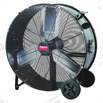 Dayton Circulating Fan: 24 in Blade Dia, 115V AC, Mobile, 1/3 hp, Direct Drive - Standard Industrial Floor Fans