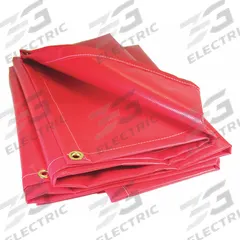 MAURITZON Tarp: 17.5 ft Lg, 11.67 ft Wd, Heavy Duty, 20 mil, Vinyl, Red, 13 oz/sq yd (MPN SAL-02-1218). Key specifications — Color: Red; Brand: MAURITZON; Resistance Properties: Flame Retardant.