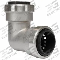 APPROVED VENDOR Push-Fit Elbow Fitting: 90° Elbow, 1 in OD x 1 in OD Size, Stainless Steel (MPN SS833R). Key specifications — Brand: APPROVED VENDOR.