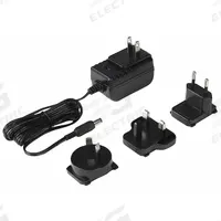 SCS Plug-In Charger: 100 to 240V AC, 7.5V DC, 1.5 A Output Current, Asia/European/UK/US Country Plug (MPN 770064). Key specifications — Input Voltage: 100 to 240V AC; Country Plug Style: US; Output Plug Inside Polarity: Positive; Output Voltage: 7.5V DC; Regulated: Regulated; Tip Size: 5.5 x 2.5 mm; Brand: SCS.