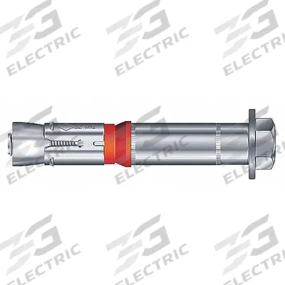 MKT FASTENING Wedge Anchor Stud: 90 mm Overall Lg, 12 mm Dia, M8 Thread Size, Steel, Steel - Steel Wedge Anchors