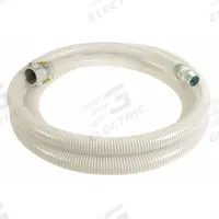 Water Suction and Discharge Hose: 1 1/2 in Hose Inside Dia., 90 psi, Clear/White, 20 ft Hose Lg (MPN 45DU46). Key specifications — Temp. Range: -10° to 130°F; Hose Color: White; Brand: APPROVED VENDOR.