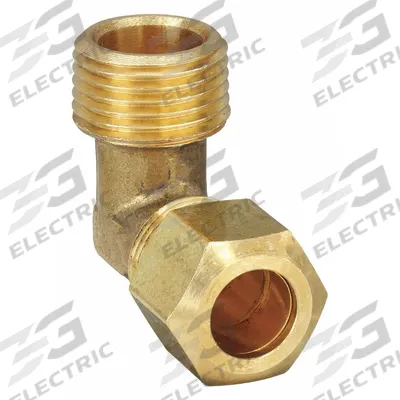 APPROVED VENDOR Compression Fitting Elbow: 3/8 in OD x 3/8 in Pipe Fitting Size - Low-Lead Standard Sleeve Brass Compression Fitting