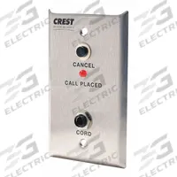 CREST HEALTHCARE SUPPLY Patient Station: Compatible with Nurse Call System, 2 3/4 in Overall Wd (MPN 8721C). Key specifications — Standards: FDA Listed; Manufacturer Part Number: 8721C; Color: White; Voltage: 24V DC; Brand: CREST HEALTHCARE SUPPLY; Call Station Type: Patient Station; Material: Stainless Steel; Compatible Product Type: Nurse Call System.