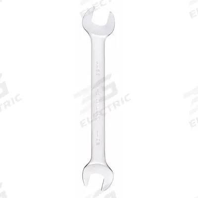 WESTWARD Open End Wrench: Alloy Steel, Satin, 20 mm_22 mm Head Size, 10 in Overall Lg - Metric, Double End, Open End Wrenches