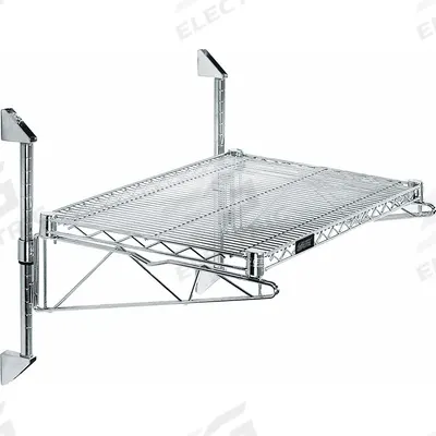 APPROVED VENDOR Wire Wall Shelf: 48 in x 14 in, 1 Shelves, 800 lb Load Capacity per Shelf - Adjustable-Height Stainless Steel Wire Wall-Mount Shelving