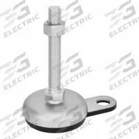 JW WINCO Male-End Leveling Mount: Swiveling Stud, 3/8"-16 Thread Size, 2.36 in, 3,147 lbf Capacity (MPN 33-60-3/8X16-75-B1-SK). Key specifications — Base Shape: Round; Load Capacity: 3,147 lbf; Thrust Pad Material: Buna-N; Includes: Nut; Hex Size: 11/16 in.
