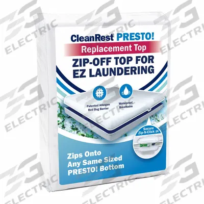 CLEANREST Bug Barrier Replacement: Twin XL, 80 in Overall Lg, 39 in Overall Wd, White - Mattress Pads