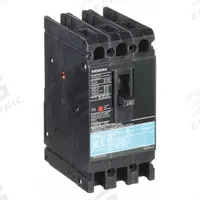 SIEMENS Molded Case Circuit Breaker: 100 A Amps, 18kA at 480V AC, Fixed, Load Side Lug, ABC, ED4 (MPN ED43B100). Key specifications — Phase Connection: ABC; Instantaneous Trip: Fixed; Terminal Connection: Load Side Lug; Series: ED4; Max. AIR Rating: 18kA at 480V AC.