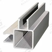 Double-Flanged Square Tube Profile: 1 in x 1 in, 8 ft Lg, 2 Open Slots, Aluminum, 5/16 in Slot Wd (MPN 13FT9030-96). Key specifications — Series: 13 Series; Product Type: Double-Flanged Tube Profile; Material: Aluminum; System of Measurement: Inch; Framing Type: Press-Fit; Manufacturer Part Number: 13FT9030-96; Brand: FAZTEK; Finish: Anodized.
