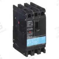 SIEMENS Molded Case Circuit Breaker: 20 A Amps, 18kA at 480V AC, Fixed, Load Side Lug, ABC, ED4 (MPN ED43B020). Key specifications — Phase Connection: ABC; Instantaneous Trip: Fixed; Terminal Connection: Load Side Lug; Series: ED4; Max. AIR Rating: 18kA at 480V AC.