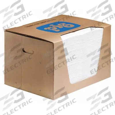 PIG Sorbent Pad: 28 3/16 oz Volume Absorbed Per Pad, 20 in x 15 in Pad Size (L x W) - Sorbent Pads