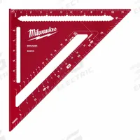MILWAUKEE TOOL & EQUIPMENT Rafter Square: 1 1/8 in Center-to-Edge Heel Wd, 1/8 in, Top, Aluminum (MPN MLSQ0120). Key specifications — attr936133: Etched; attr936134: 1/8 in; attr948788: 1/8 in; attr934763: MILWAUKEE TOOL & EQUIPMENT; attr984589: Inch; attr984960: Aluminum.
