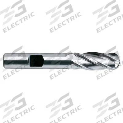 YG-1 Ball End Mill: Cobalt, TiN Coated, 4 Flute, 2" Mill Dia, 2" LOC, 4-1/2" OAL (MPN 43477CN) - General Purpose Cobalt Ball End Mills