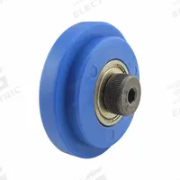 Roller Wheel: 40 Series, 40.3 mm W x 54 mm H, Blue, Dual Roller Bearing (MPN 40-2280). Key specifications — Brand: 80/20; Housing Material: Nylon PA Glass Fiber Reinforced; Includes: Dual Roller Bearing.