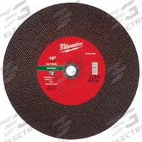 MILWAUKEE Cut-Off Wheel: Type 1, 14" x 1/8", 20 mm Arbor, Silicon Carbide, 30 Grit (MPN 49-94-1945). Key specifications — Brand: MILWAUKEE.