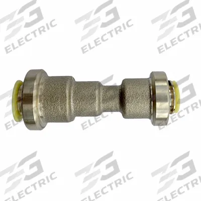 QUICKFITTING Push-Fit Union Fitting: 3/8 in OD x 1/2 in OD Size - Removable Brass Push-to-Connect Tube Fittings